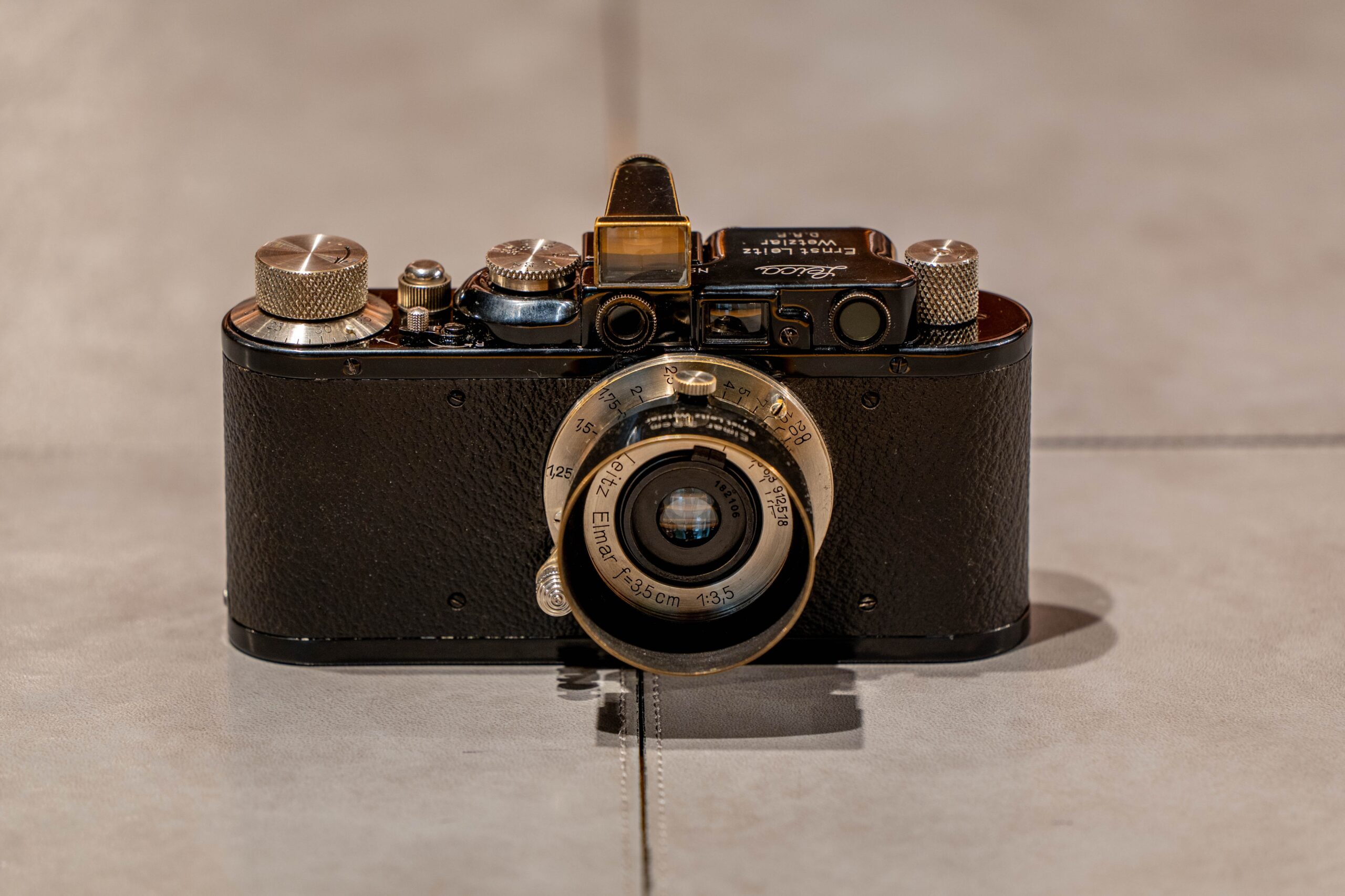 Leica DII Nickel Elmar f3.5/35mm WEISU Black Paint FLQOO Black Paint Set