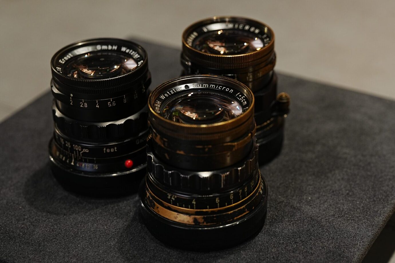 ズミクロン50mm 1stが並んでいる写真